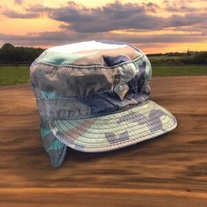 Authentic military woodland camo cap combat + pins Army‎ Camouflage Hunting Hat